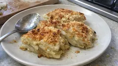 Finocchi gratinati “sabbiosi” al forno: croccanti e leggeri, senza besciamella