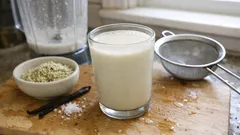 Bevanda di canapa fatta in casa: cremosa, senza additivi e pronta in pochi minuti