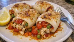 Seppie ripiene in friggitrice ad aria: morbide dentro e dorate sopra, pronte in 30 minuti