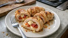 Rotolini di pollo al forno con ripieno filante: semplici, dorati e super morbidi
